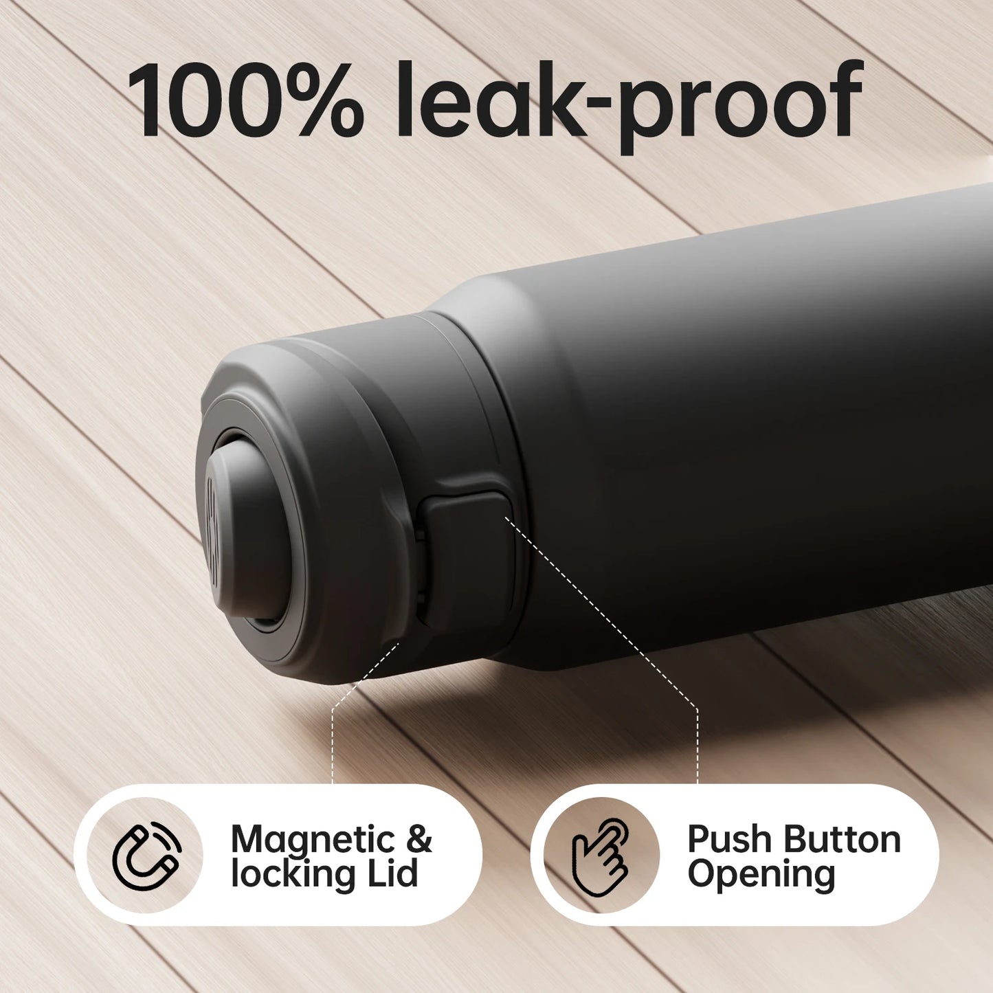 Gourde Isotherme Magnétique 2 en 1 / Support Téléphone